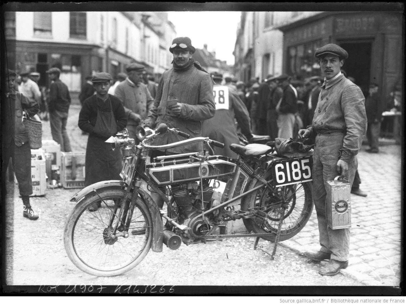 7-7-1912, Paris-Liège, course motocycliste, Georges Dupont sur NSU.jpg