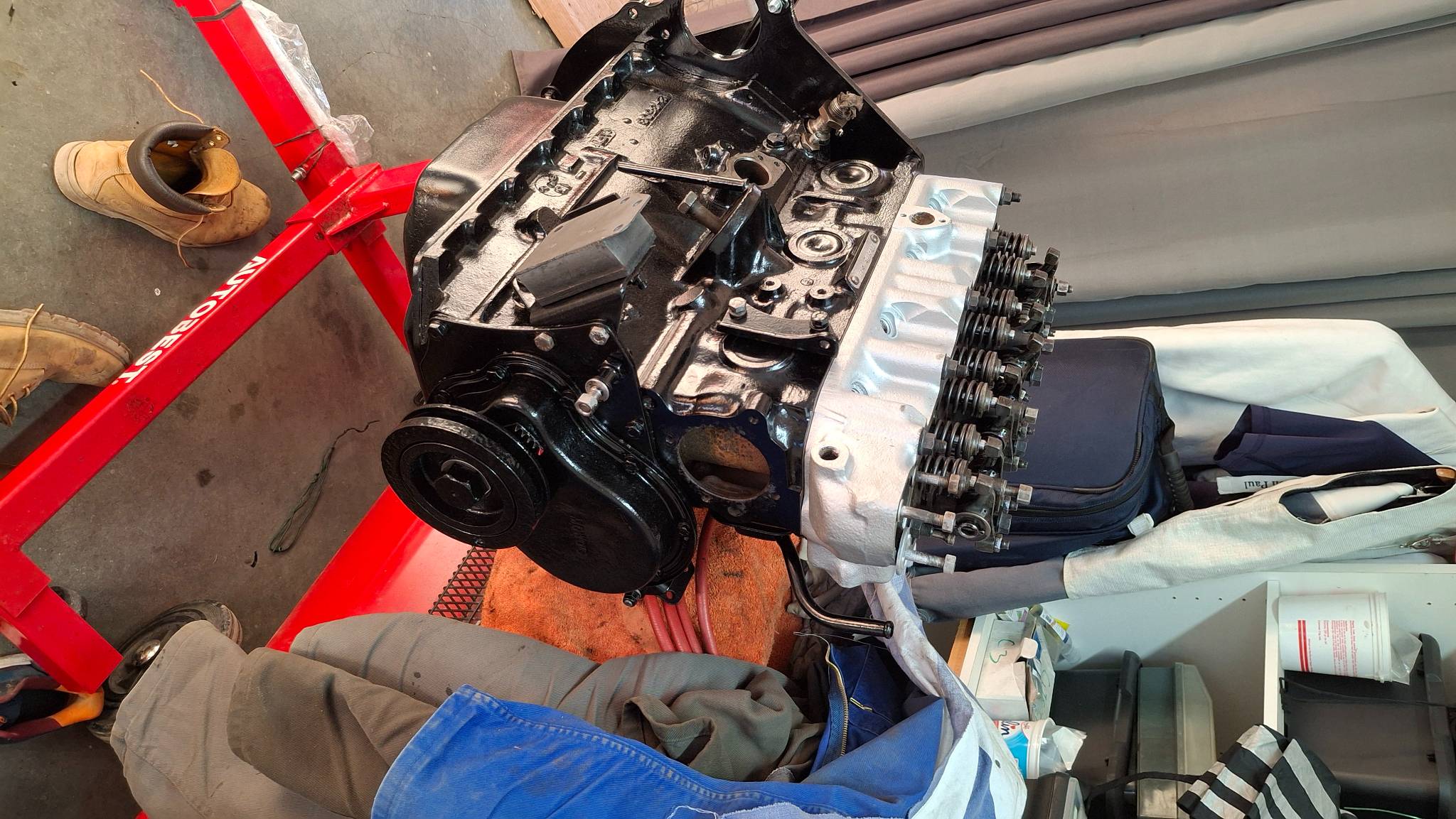 Le moteur attend les rondelles