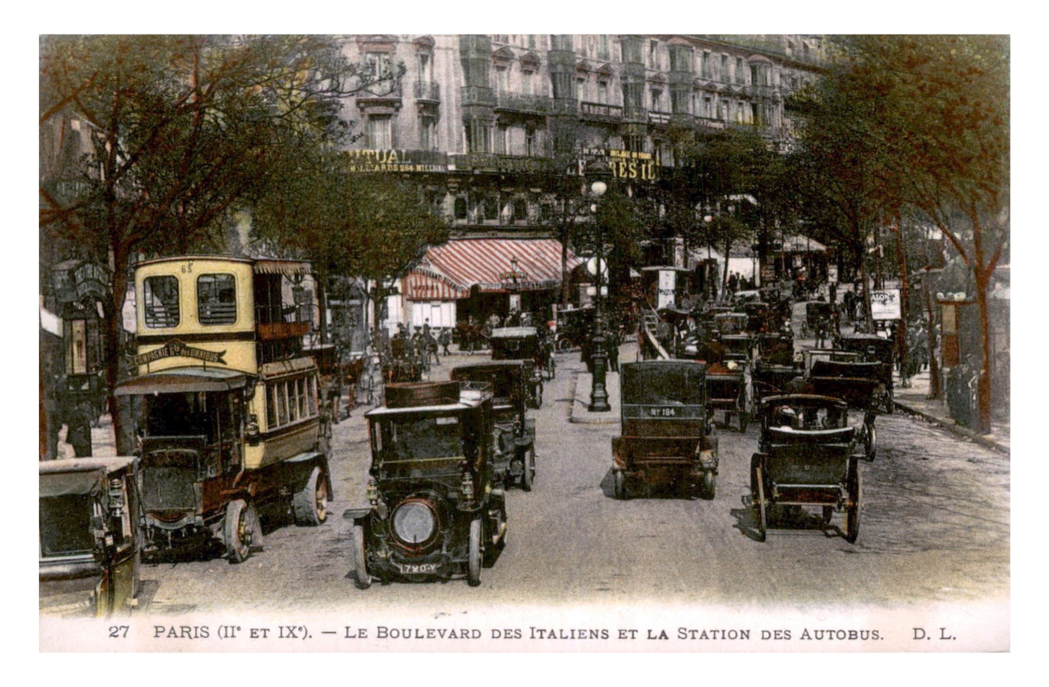 Paris, Boulevard des Italiens et Station des Autobus (D L 27).jpg